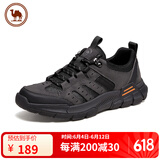 骆驼牌男鞋户外休闲运动登山鞋防滑耐磨徒步鞋P14M379008黑色41