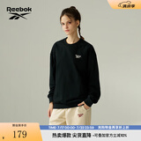 Reebok锐步官方24年新款男女款潮流舒适宽松百搭套头卫衣 24FRE301UGH0 黑色 L