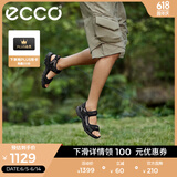 爱步（ECCO）户外凉鞋男鞋 夏季男士透气魔术贴沙滩鞋子 越野069564 黑色/灰色06956450034 44