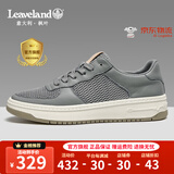 枫叶（leaveland）男鞋夏季新品透气网鞋男简约百搭软底运动板鞋男防滑休闲鞋子男 灰色(皮鞋码) 40