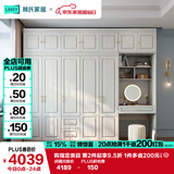 林氏家居衣柜衣帽间储物柜JO12D【白色】12D-E衣柜+边柜+顶柜*3+妆镜+妆凳
