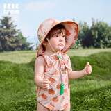 Kocotreekk树儿童帽子防晒大帽檐男童女童宝宝遮阳帽印花时尚渔夫帽