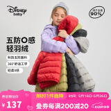 迪士尼（DISNEY）女童轻薄羽绒服耐脏油污90白鸭绒儿中大童衣服24冬DB431KE05紫130