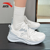 安踏飞驰运动鞋女2026春季新款减震软底初中学生女款老爹鞋运动跑步鞋 【飞驰】霜塔灰（秋冬密网） 37.5 【官方正品-现货速发】