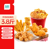 优形凤祥食品 炸鸡桶3.8斤 冷冻裹粉(炸鸡块+鸡米花+翅根+鸡棒)半成品