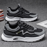 逐升男鞋2025夏季新款透气网面休闲鞋子男学生板鞋男生软底跑步运动鞋 RF-T567黑色 41