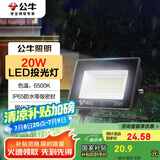 公牛（BULL）LED投光灯户外庭院工厂园林灯露营灯 IP65防水等级20W-6500K白光