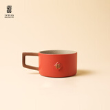 陆宝官方功夫茶杯陶瓷杯喝茶品茗杯主人杯个人专用单杯水杯子功夫茶具 福到杯-红100ml