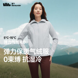 蕉下（beneunder）外套女气绒棉服中暖弹力连帽户外运动秋冬CL231蓝烟灰S