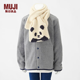 无印良品 MUJI 大童 弹力 围巾 DDF05A1A 大熊猫 70*16cm