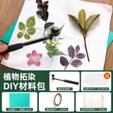苏拉达(Surada)植物拓染材料包 手工diy树叶敲拓染锤子扎染方巾布料儿童拓印套装植物绘画diy工具包sd262
