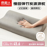 南极人竹炭记忆枕 枕头枕芯慢回弹太空记忆棉颈椎睡眠枕头50*30cm单只装