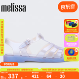 Melissa（梅丽莎）新款时尚编织女士简约通勤果冻罗马凉鞋32408 珠光蓝色 (AV390) 38