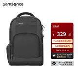 Samsonite双肩包多隔层大容量男书包可放15英寸电脑包防泼水商务背包36B黑 黑色