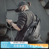 teemzone廷尊单肩包男休闲运动胸包复古潮流斜挎包时尚男包旅行小背包