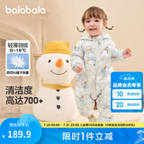 巴拉巴拉童装婴儿连体羽绒服轻薄羽绒服宝宝衣服冬装抱衣爬服男童女童 白蓝色调00318 90cm