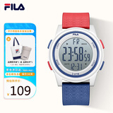 斐乐（FILA）高考礼物运动手表女小学生初中生防水夜光闹钟电子表 6658-001