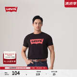 Levi's李维斯情侣美式宽松印花时尚简约舒适潮流纯棉圆领短袖T恤 黑色 002A0-0001 XL