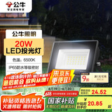 公牛（BULL）LED投光灯户外庭院工厂园林灯露营灯 IP65防水等级20W-6500K白光