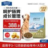 伯纳天纯专供款 中/大型犬全价幼犬宠物主粮羊肉蔓越莓味萨摩耶15kg/30斤
