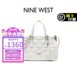 NINE WEST玖熙斜挎包2025新款高级羊皮单肩手提包大容量时尚女包 奶昔白