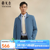 雅戈尔（YOUNGOR）单夹克男立领单茄克四面弹舒适夹克男士上衣外套 VJJK414977HQA蓝色 L 175/96A