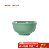 龙泉青瓷米饭碗陶瓷新款创意中式餐具家用加厚吃饭碗大号面汤碗喝粥碗小碗 4.5英寸梅子青碗