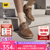 CAT卡特休闲皮鞋男士复古工装轻户外软牛皮防滑通勤鞋P725212N3AMC29 浅褐 40