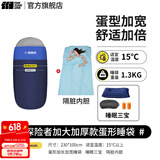 探险者（TAN XIAN ZHE）户外睡袋成人加厚加大加宽室内午休露营隔脏睡袋防寒秋冬季 【升级套餐】藏蓝1.3kg+隔脏内胆