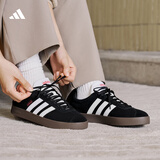 adidas「T头鞋」VL COURT复古休闲板板鞋德训鞋男女阿迪达斯轻运动   黑色/白色JS3004   40