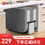 瑞仕达折叠床午休办公室神器单人行军家用简易便携陪护工位躺椅午睡床 【宽80-海绵款】