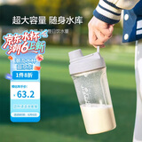 乐扣乐扣（LOCK&LOCK）大容量水杯tritan运动摇摇杯便携提手水壶男女塑料杯子800ML灰色
