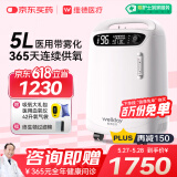 维德5L升制氧机家用老人医用级吸氧机家用氧气机便携式制氧雾化一体机