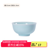 龙泉青瓷米饭碗陶瓷新款创意中式餐具家用加厚吃饭碗大号面汤碗喝粥碗小碗 4.5英寸粉青碗