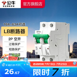 公牛（BULL）LB断路器 2P空气开关断路器空开家用电源空开小型断路器 【空开2P 25A】