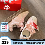 KAPPA卡帕女鞋厚底滑板鞋子女2024夏季新款运动休闲鞋软底德训鞋小粉鞋 奶茶粉 38