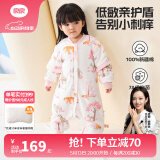 良良（liangliang）婴儿睡袋夏季空调房儿童防踢被子宝宝可拆袖分腿新生儿睡袋抗菌 秋冬款【适合15-20℃】雨林粉 L（建议身高80-95cm）