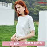 FINITY夏季新款毛针织衫蝙蝠袖时尚气质宽松温柔上衣女 白色 S