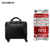 新秀丽（Samsonite）行李箱16英寸拉杆箱商务软箱前开口旅行机长箱BP0黑色登机箱