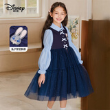 迪士尼疯狂动物城朱迪女童裙子连衣裙2025秋季新款新品假两件连衣裙