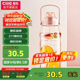 希乐运动水杯男女tritan材质健身水杯大容量网红学生塑料杯2.0L莲花红