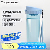 特百惠（Tupperware）茶韵500ML塑料杯男女士学生夏季运动水杯子便携毕业礼物 冰水蓝
