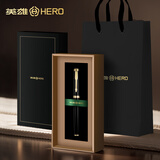 英雄【马年礼物】签字笔高档商务男士金属粗杆中性宝珠笔笔芯礼盒套装企业奖品学生礼品免费定制刻字 钢琴黑【单笔礼盒装】