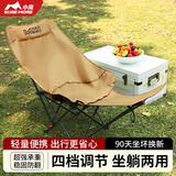 小魔折叠躺椅户外露营折叠椅加宽可调节坐躺两用午睡椅