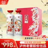 泸州老窖股份 优级酒 浓香型白酒 迎宾送礼酒水 52度 500mL 2瓶 原酿天典风华毓秀