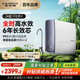 史密斯（A.O.SMITH）佳尼特蓝鲸净水器家用厨下式直饮净水机净饮机6年RO膜2.5升/分钟 高水效 1000G CR2500AE1国家补贴