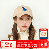 美职棒（MLB）官网男女帽子虞书欣同款软顶棒球帽春夏运动遮阳鸭舌帽生日礼物 洛杉矶道奇队/米黄色/66 均码 F