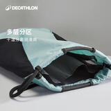 迪卡侬健身束口袋女抽绳双肩背包男运动薄荷绿15L-4018531