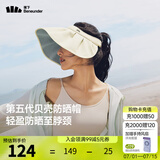 蕉下（beneunder）遮阳帽女帽子防晒帽女太阳帽大帽檐防紫外线空顶帽贝壳帽户外登山 【花瓣型帽檐】高岭白