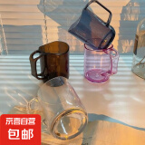 【京东物流】洗漱系列冰川纹高颜值塑料漱口杯牙杯带把手宿舍家用 多巴胺洗漱杯1个【颜色随机】